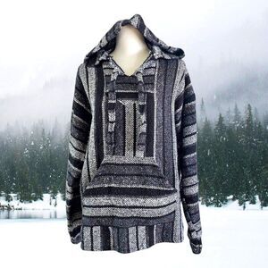 Earthbound Trading Pullover Hooded Poncho Unisex Size M/L